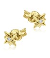 Little Stars With CZ Stone Silver Ear Stud STS-5536